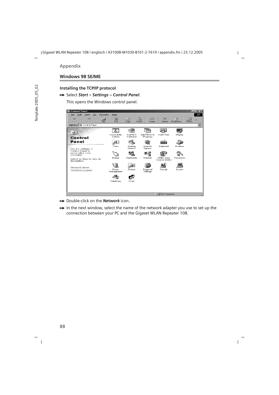 Windows 98 se/me | Siemens 108 User Manual | Page 90 / 143