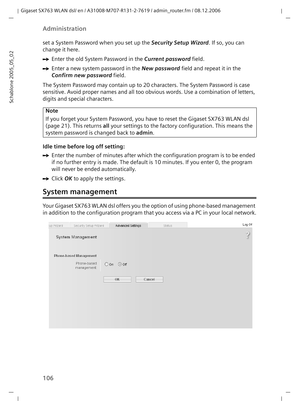 System management | Siemens SX763 User Manual | Page 106 / 156