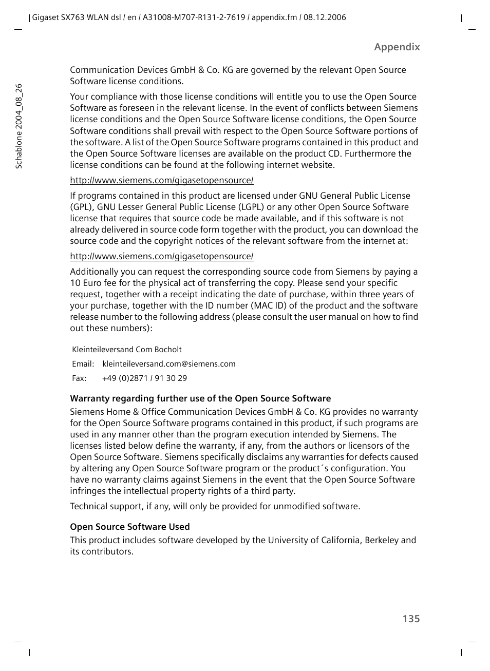 Siemens SX763 User Manual | Page 135 / 156