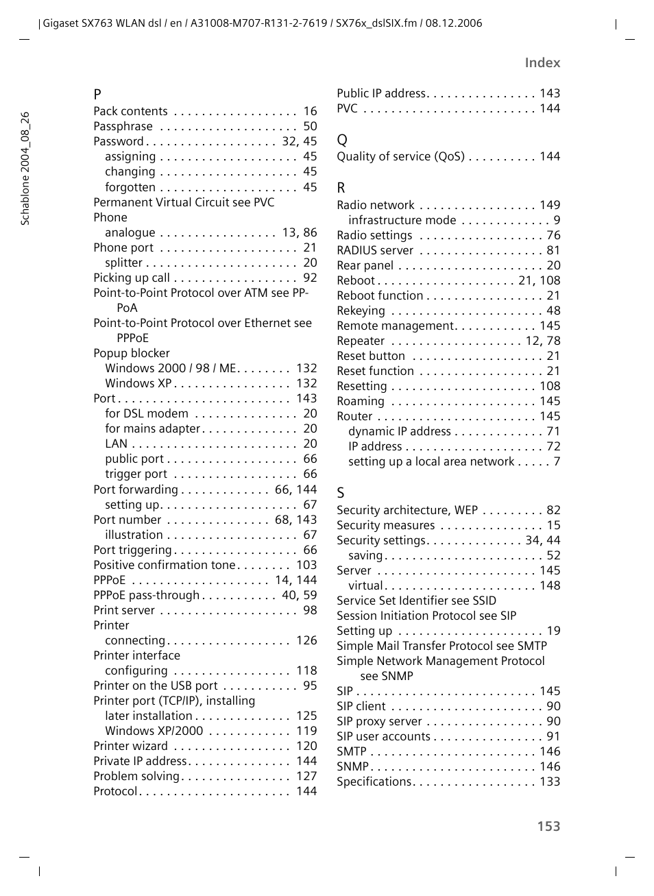 Siemens SX763 User Manual | Page 153 / 156