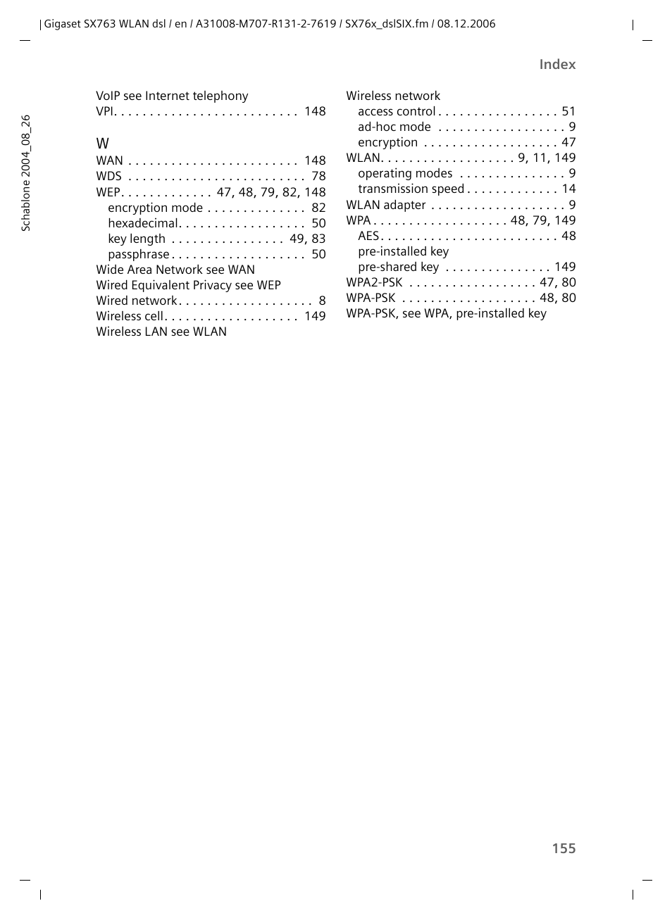 Siemens SX763 User Manual | Page 155 / 156