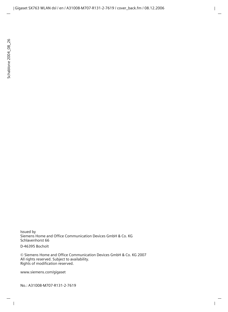 Siemens SX763 User Manual | Page 156 / 156