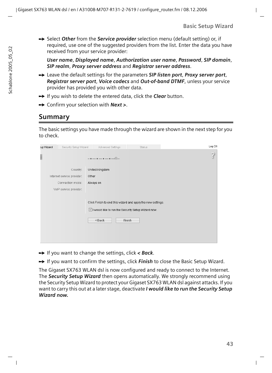 Summary | Siemens SX763 User Manual | Page 43 / 156