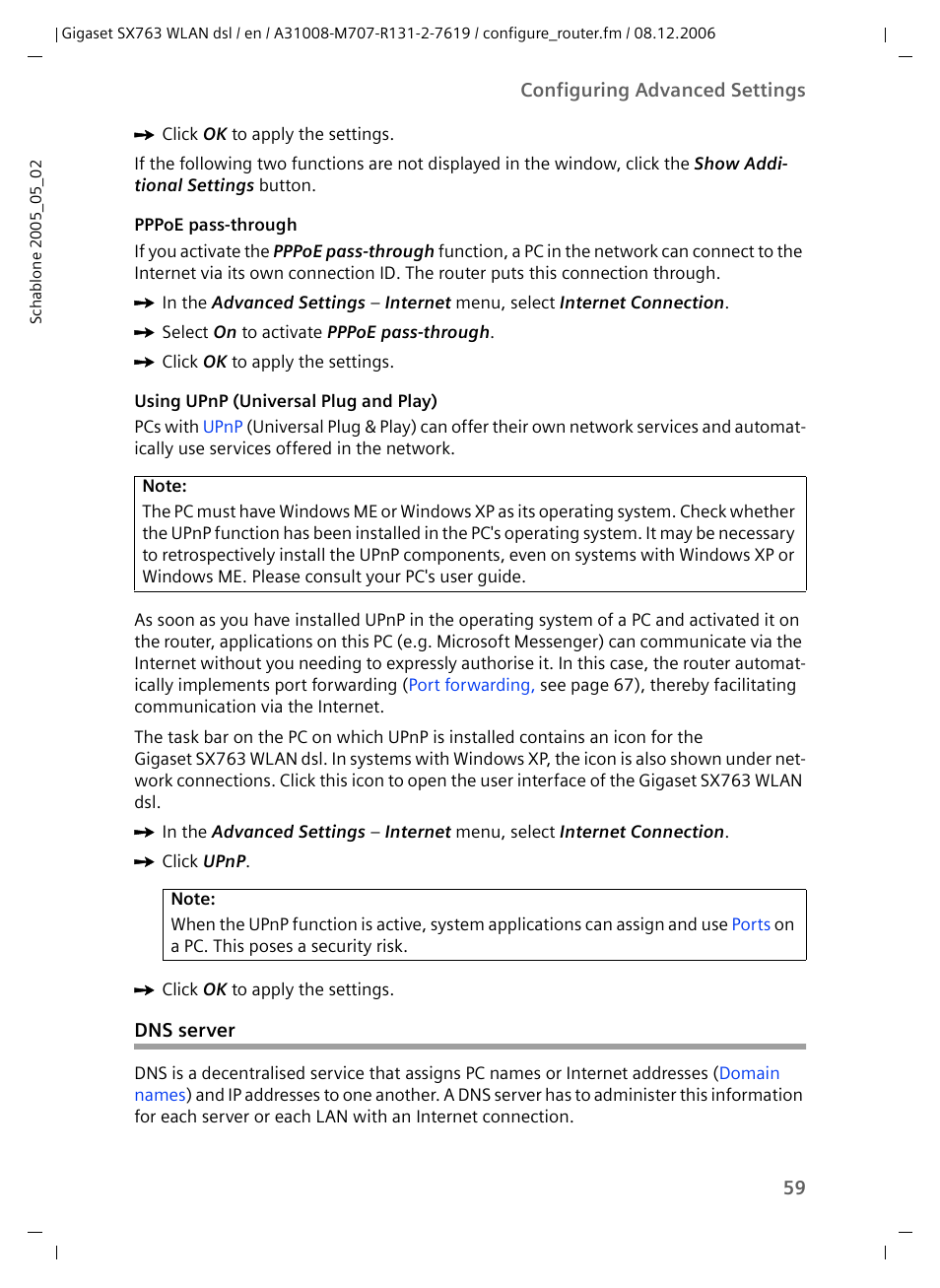 Dns server | Siemens SX763 User Manual | Page 59 / 156