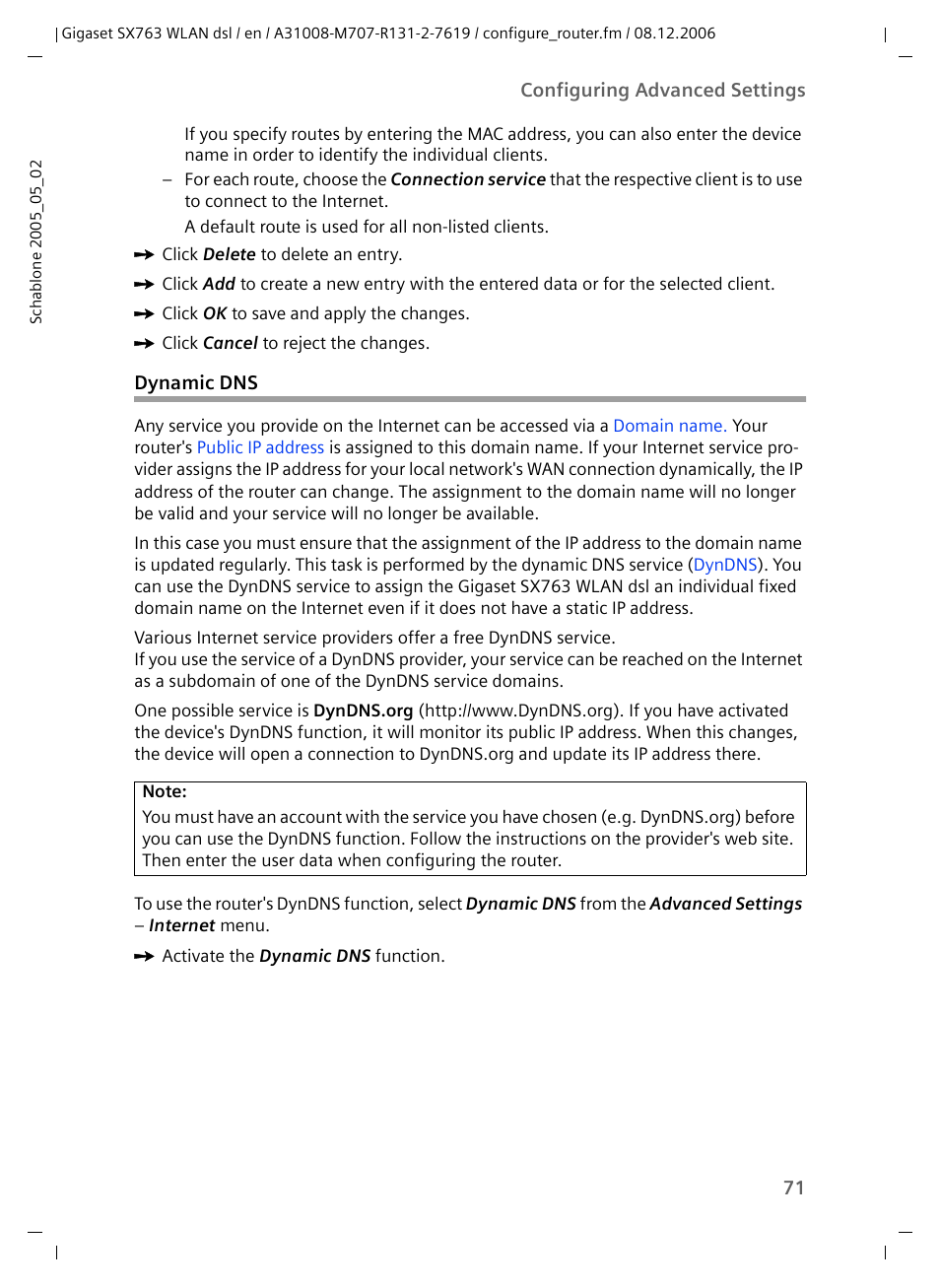 Dynamic dns | Siemens SX763 User Manual | Page 71 / 156