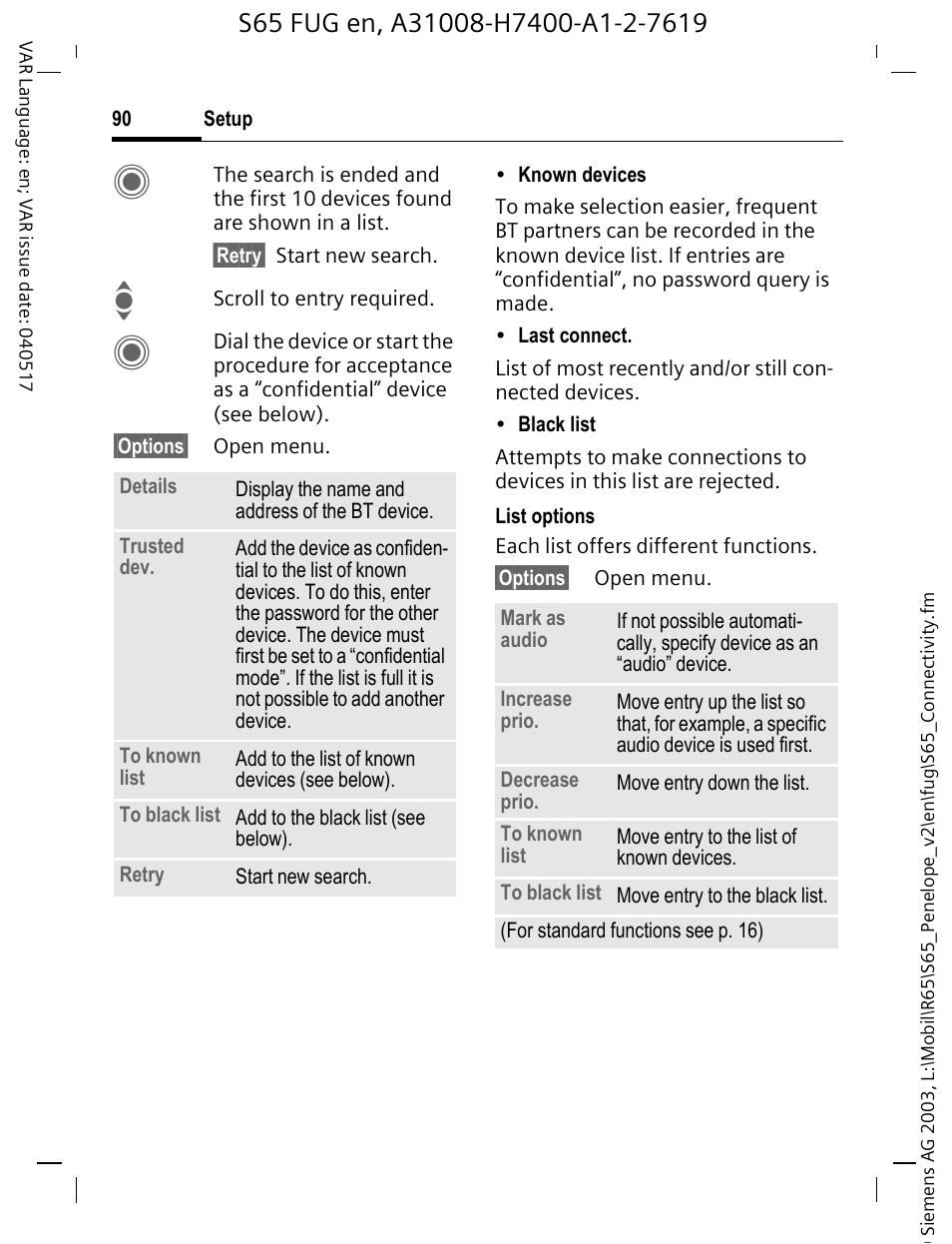 Siemens S65 User Manual | Page 91 / 145