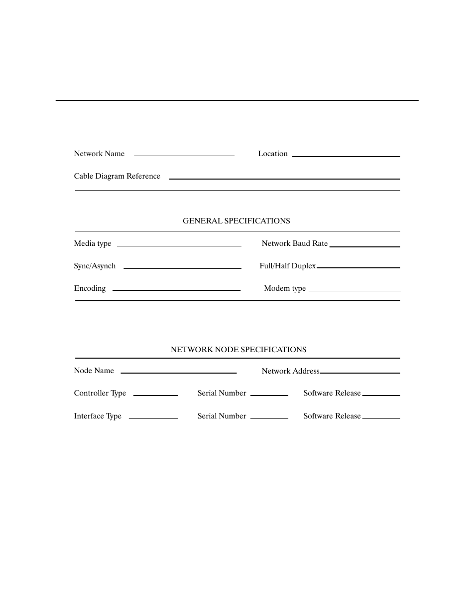 Appc network configuration data sheet, Network configuration data sheet, Appendix c | Siemens 500 NIM User Manual | Page 129 / 138