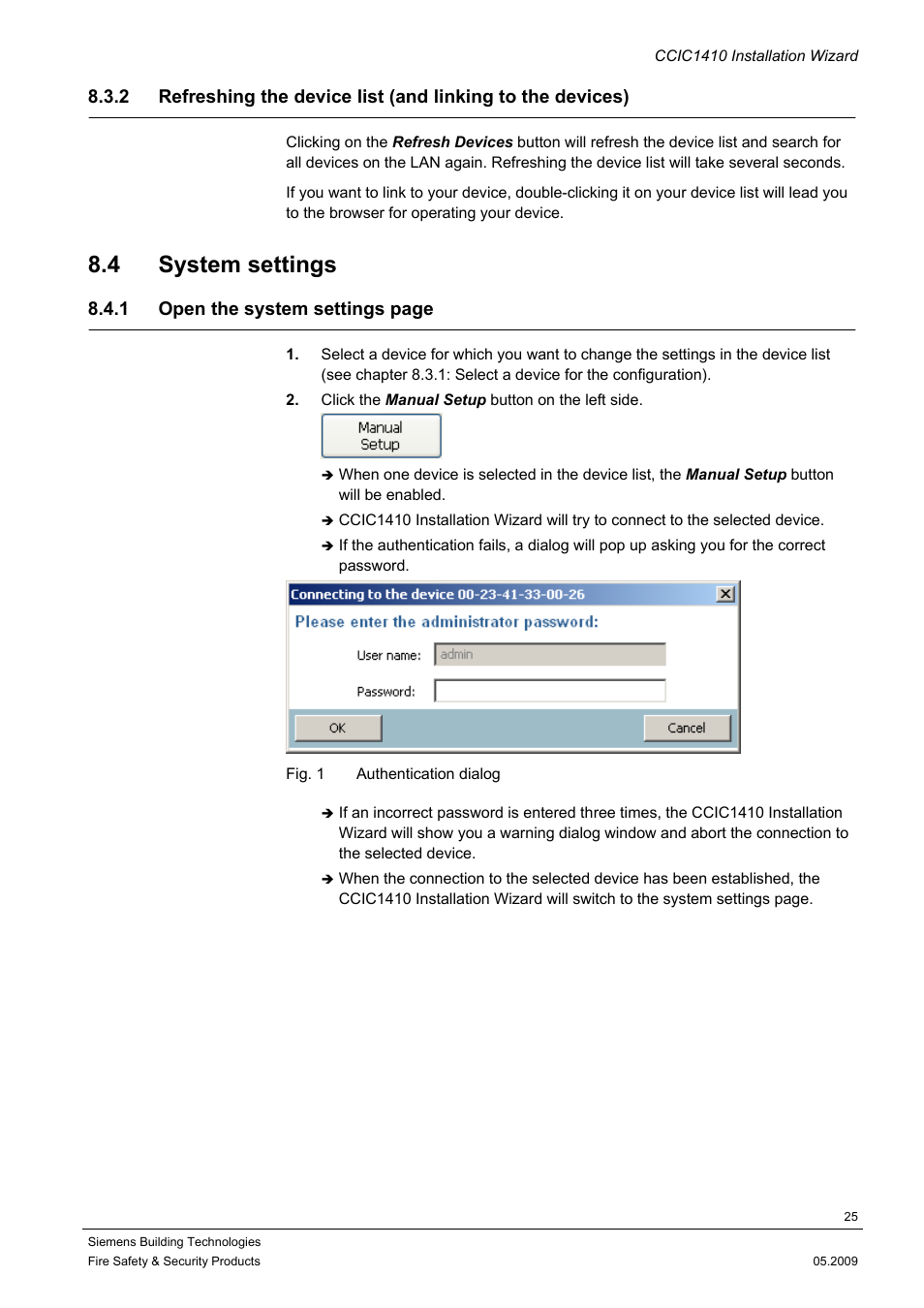 4 system settings, 1 open the system settings page | Siemens CCIC1410 User Manual | Page 25 / 96