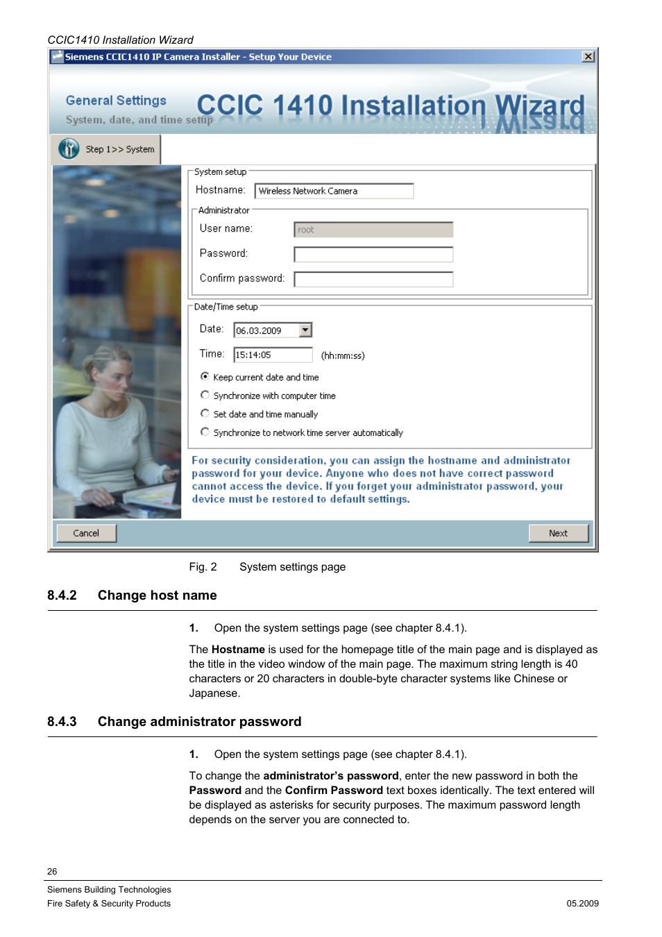 2 change host name, 3 change administrator password | Siemens CCIC1410 User Manual | Page 26 / 96