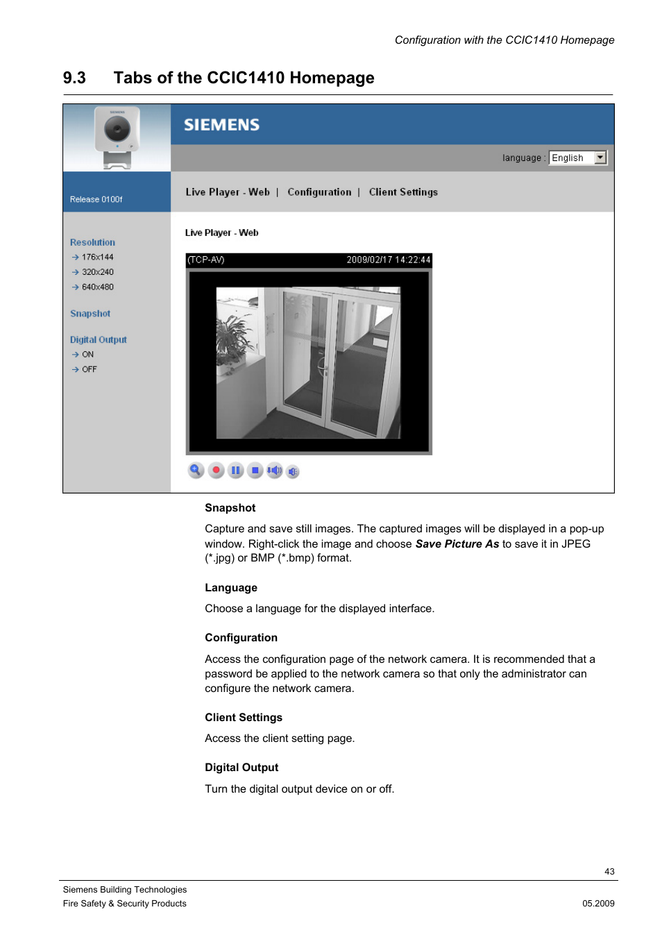 Siemens CCIC1410 User Manual | Page 43 / 96