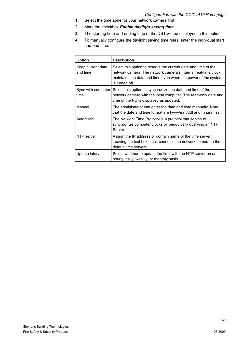 Siemens CCIC1410 User Manual | Page 49 / 96