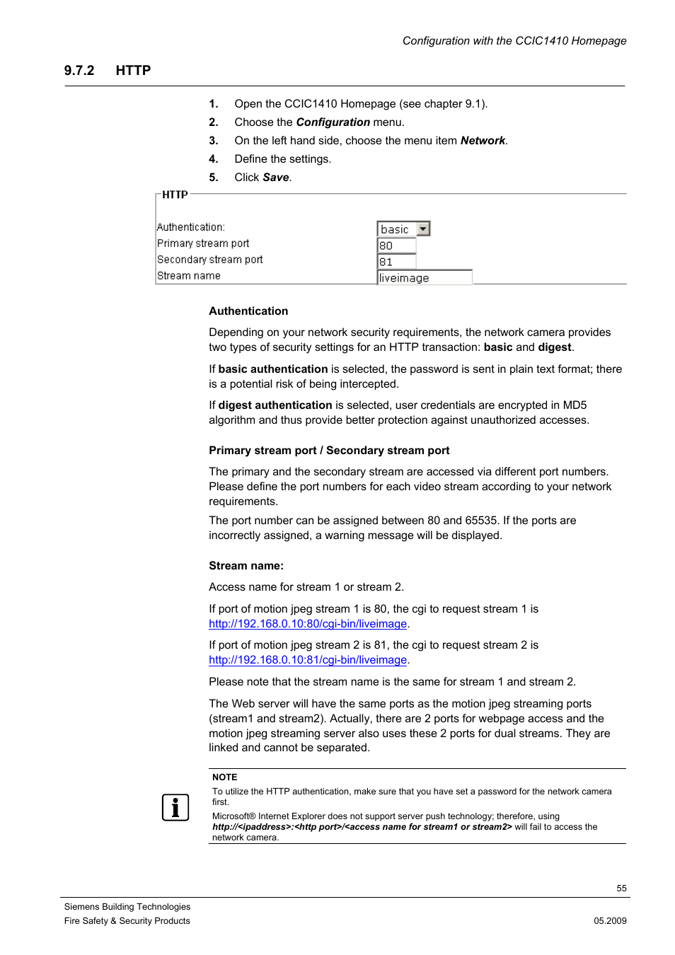 2 http | Siemens CCIC1410 User Manual | Page 55 / 96