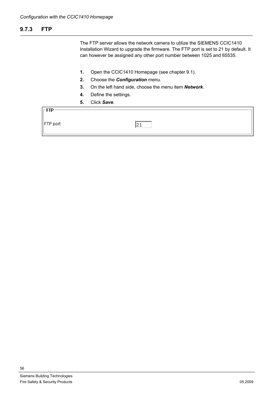 3 ftp | Siemens CCIC1410 User Manual | Page 56 / 96