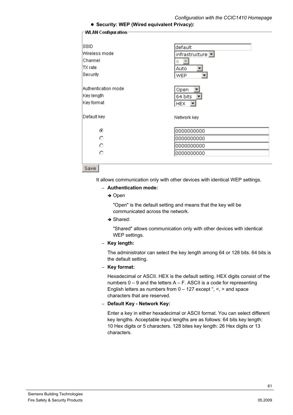 Siemens CCIC1410 User Manual | Page 61 / 96