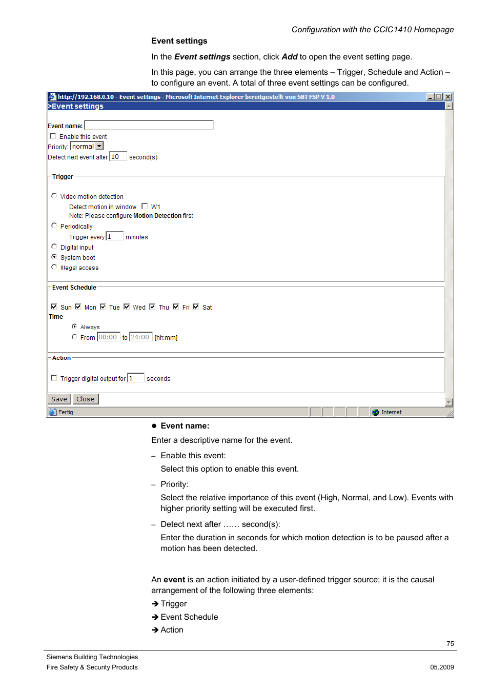 Siemens CCIC1410 User Manual | Page 75 / 96