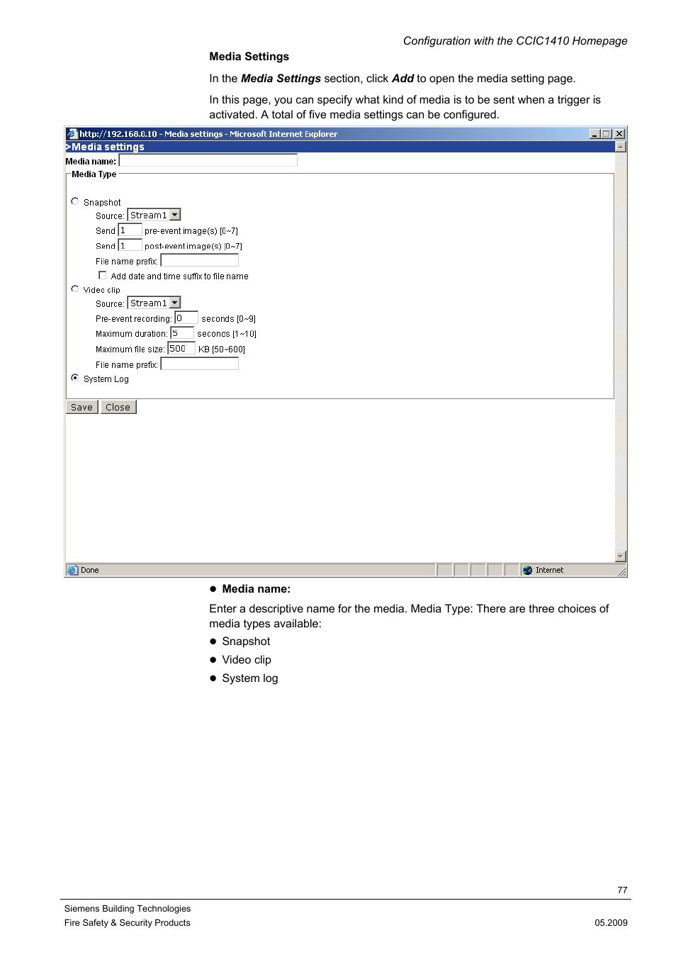 Siemens CCIC1410 User Manual | Page 77 / 96