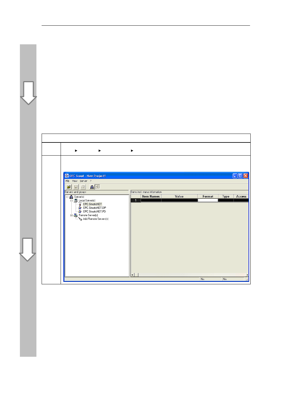 5 using the opc scout, 1 establishing a connection to the server | Siemens Commissioning PC Stations C79000-G8976-C156-07 User Manual | Page 90 / 300