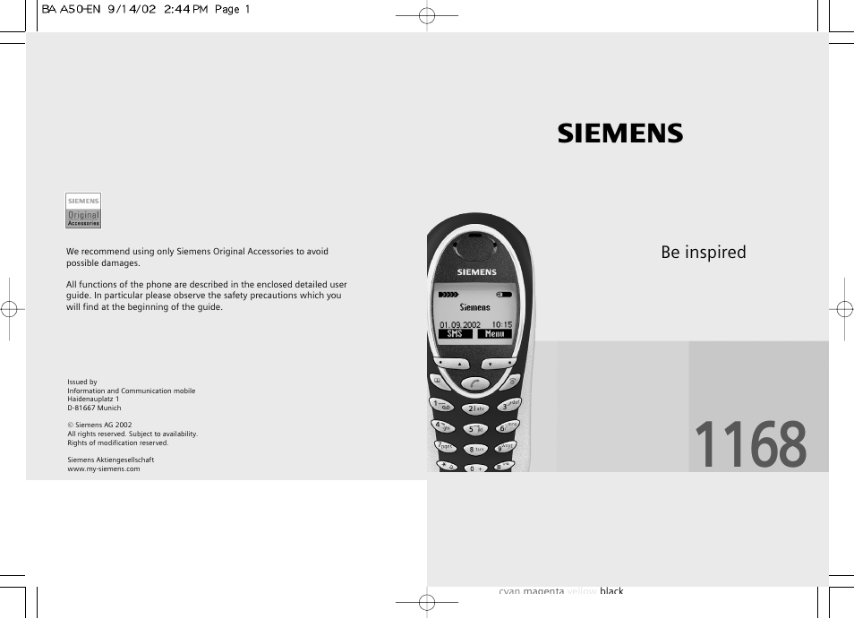 Siemens 1168 User Manual | 79 pages