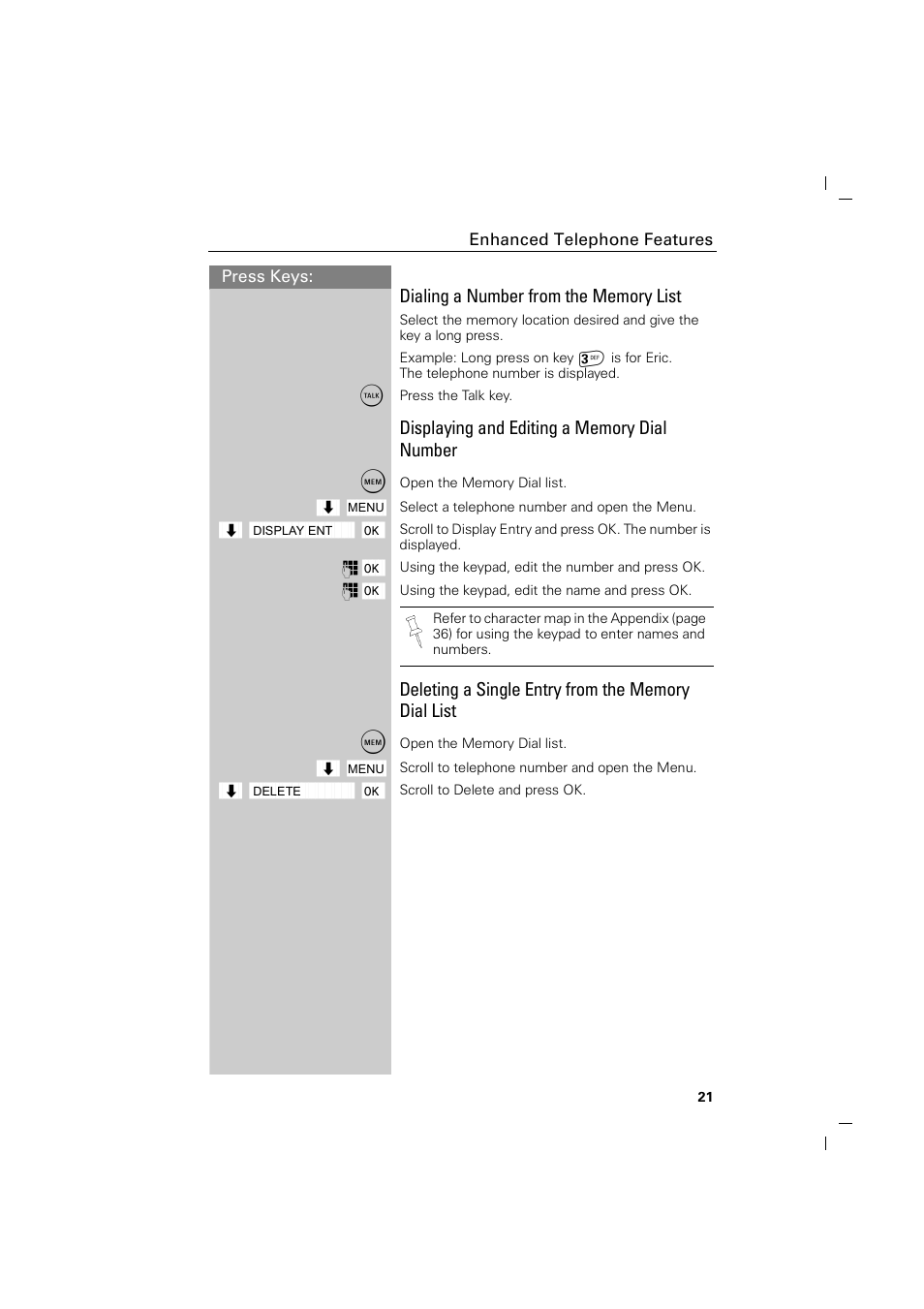 Dialing a number from the memory list, Displaying and editing a memory dial number, Deleting a single entry from the memory dial list | Siemens GIGASET C88 User Manual | Page 23 / 42