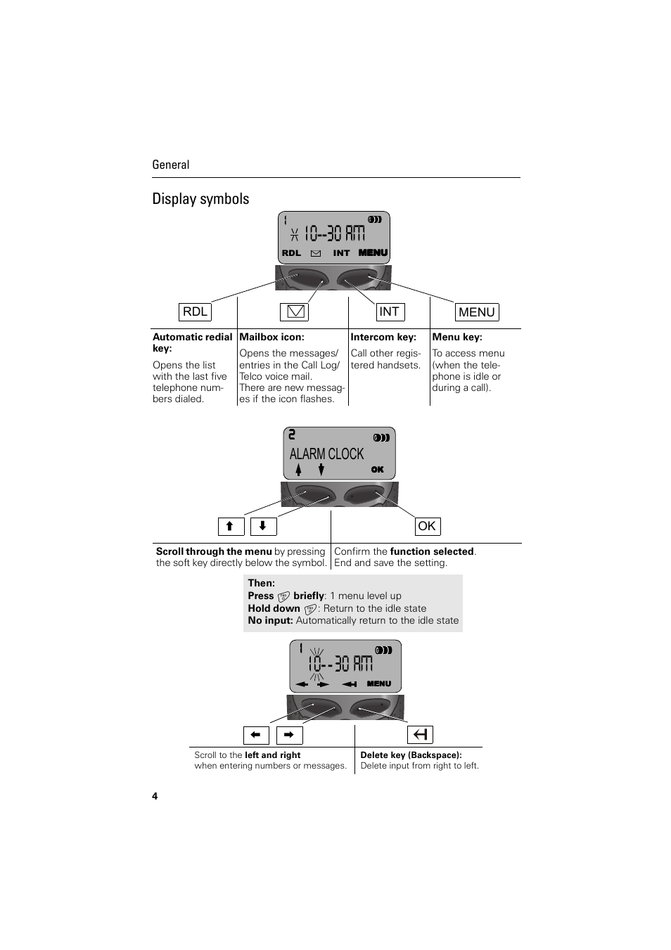 Display symbols, 10 am, Alarm clock | Siemens GIGASET C88 User Manual | Page 6 / 42