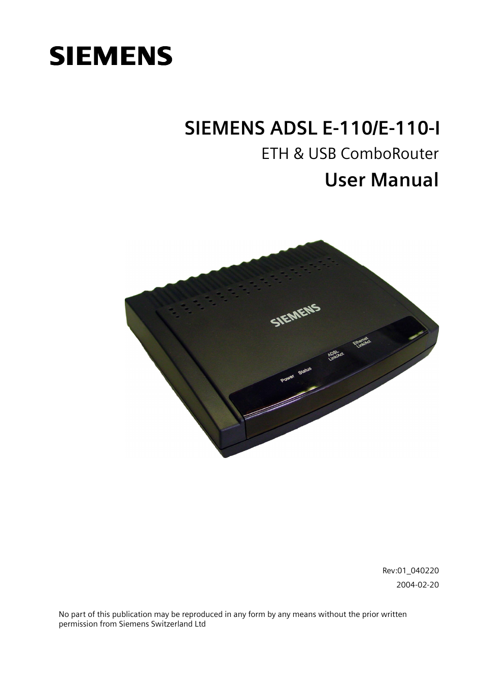 Siemens E-110-I User Manual | 90 pages