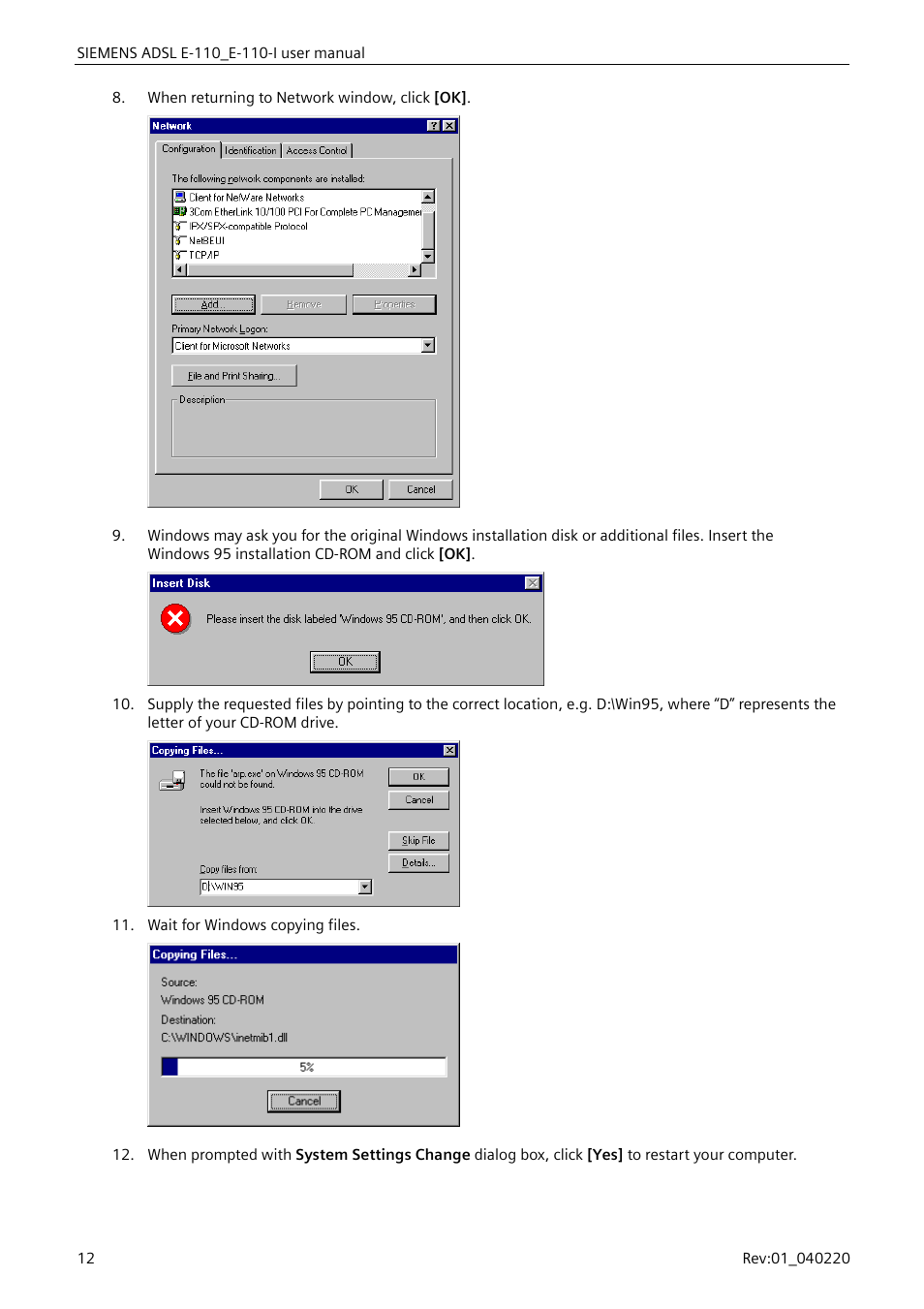 Siemens E-110-I User Manual | Page 18 / 90