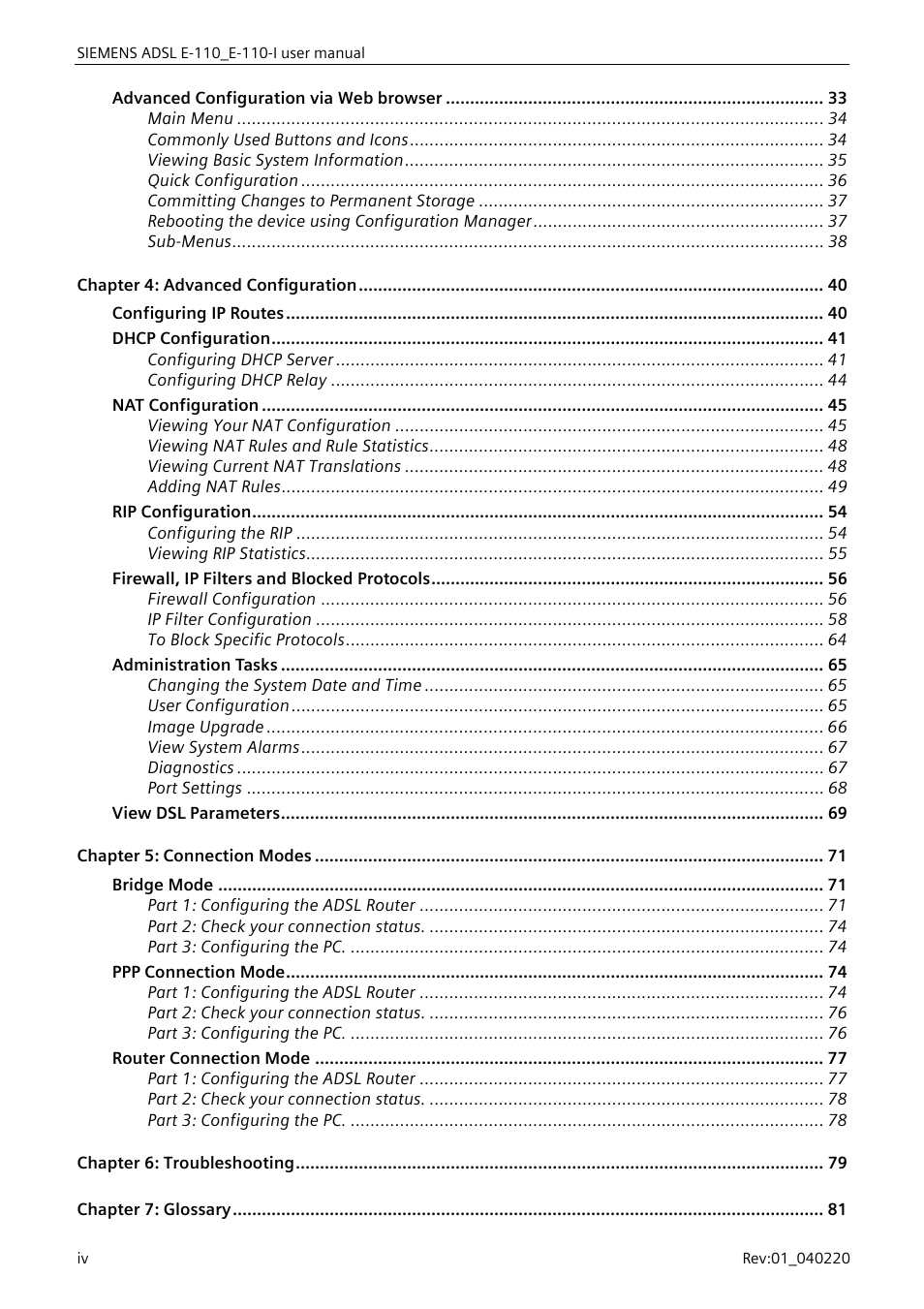 Siemens E-110-I User Manual | Page 4 / 90