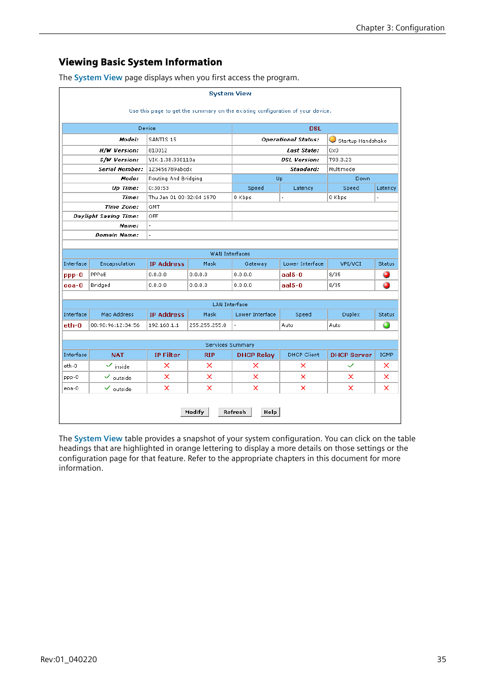 Viewing basic system information | Siemens E-110-I User Manual | Page 41 / 90