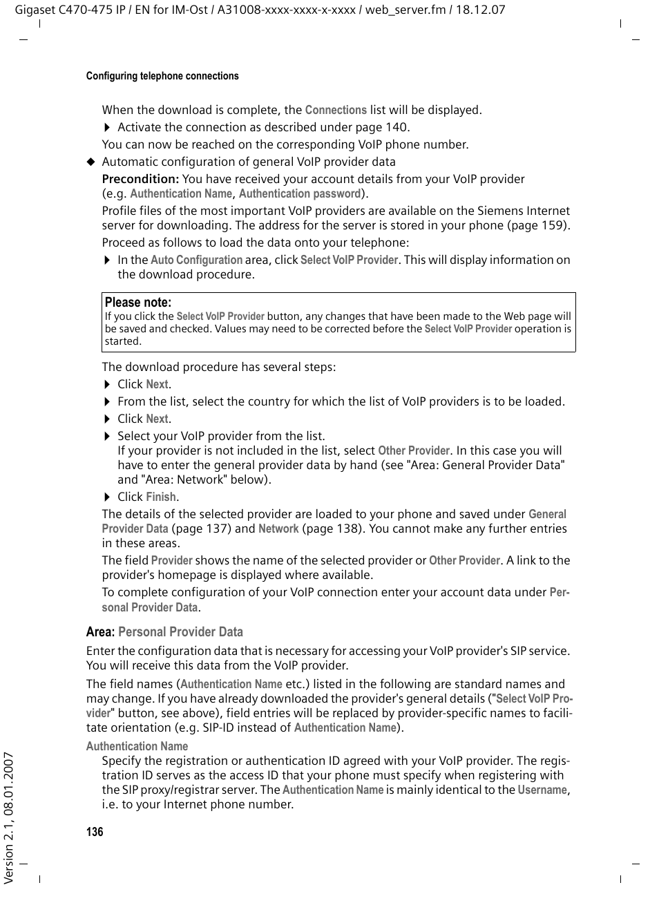 Siemens GIGASET C475 IP User Manual | Page 137 / 217