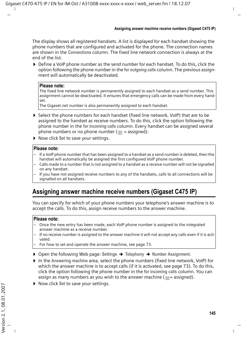 Siemens GIGASET C475 IP User Manual | Page 146 / 217