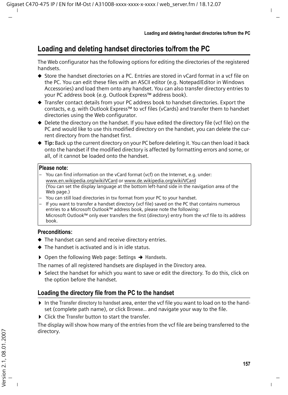 Siemens GIGASET C475 IP User Manual | Page 158 / 217