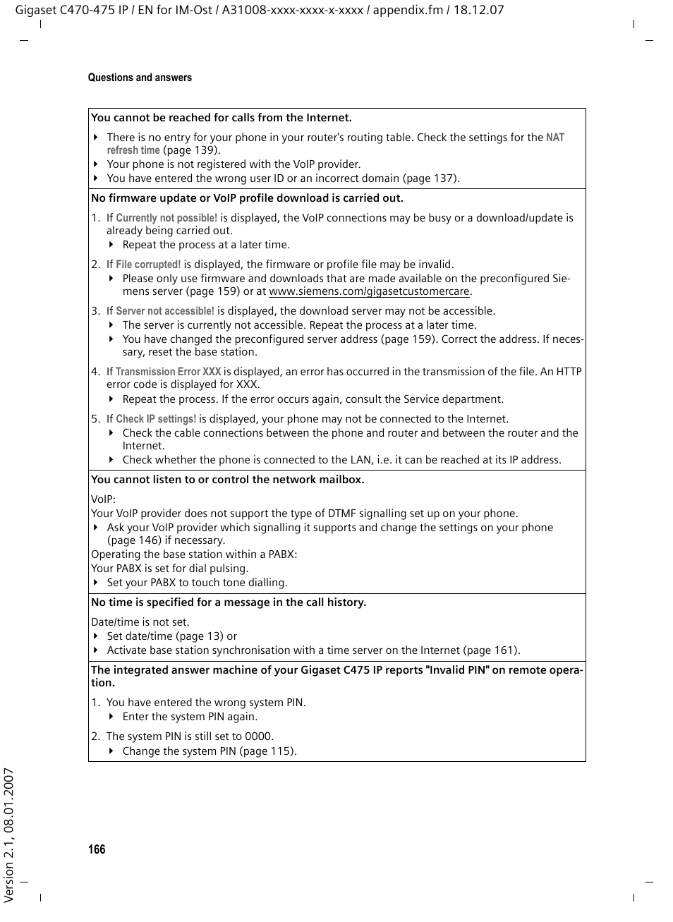 Siemens GIGASET C475 IP User Manual | Page 167 / 217