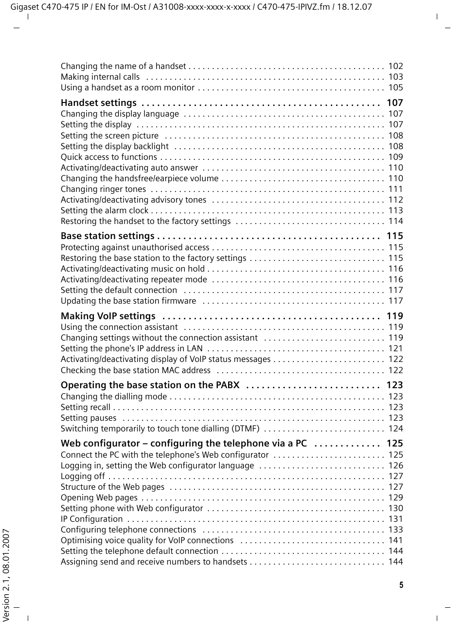 Siemens GIGASET C475 IP User Manual | Page 6 / 217