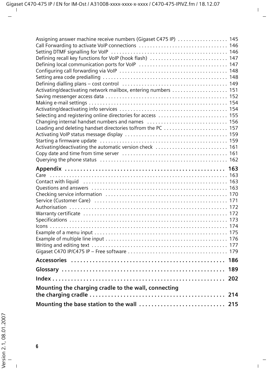 Siemens GIGASET C475 IP User Manual | Page 7 / 217