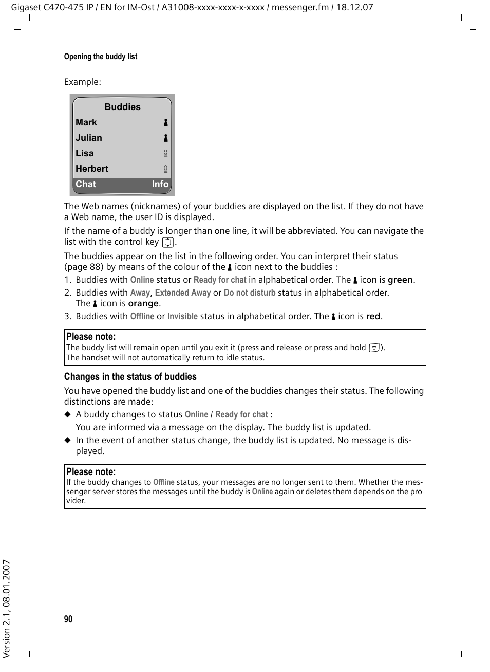 Siemens GIGASET C475 IP User Manual | Page 91 / 217