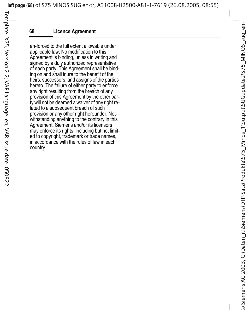 Siemens S75 User Manual | Page 69 / 72