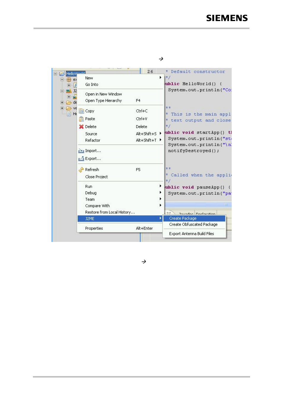 Compile and debug, Figure 38: eclipse – create package | Siemens TC65 User Manual | Page 67 / 90