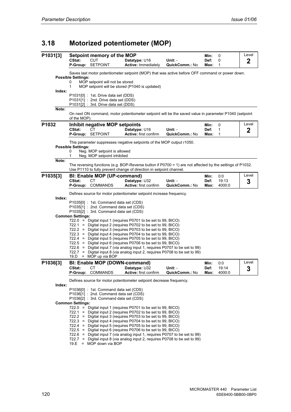 18 motorized potentiometer (mop) | Siemens 440 User Manual | Page 120 / 328