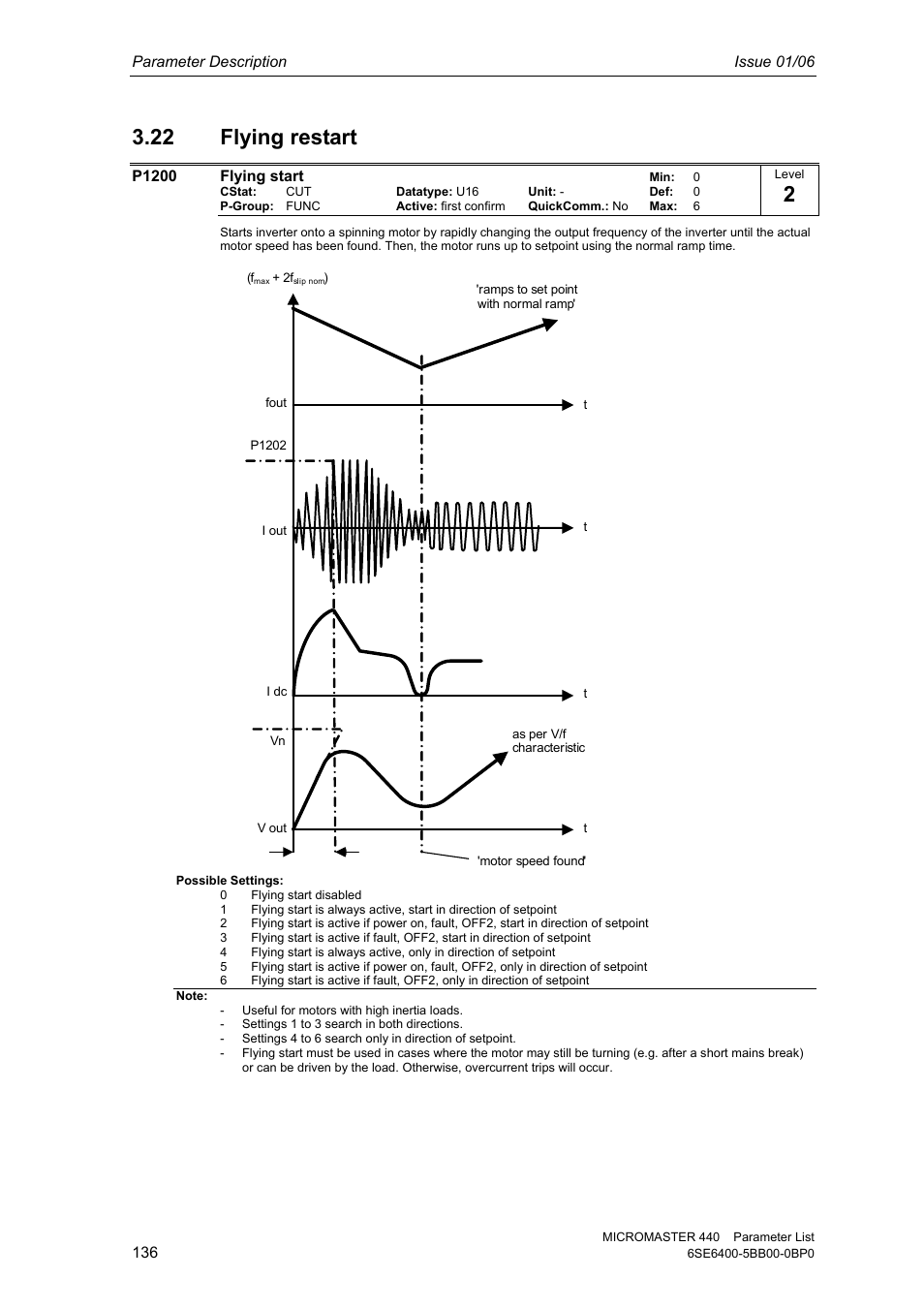 22 flying restart | Siemens 440 User Manual | Page 136 / 328