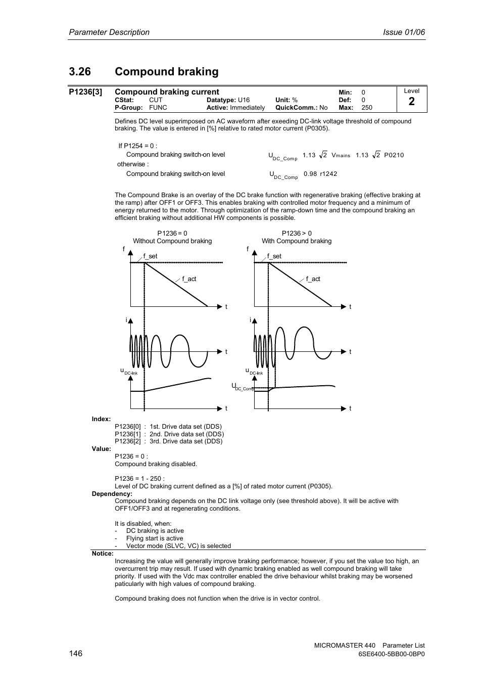 26 compound braking | Siemens 440 User Manual | Page 146 / 328