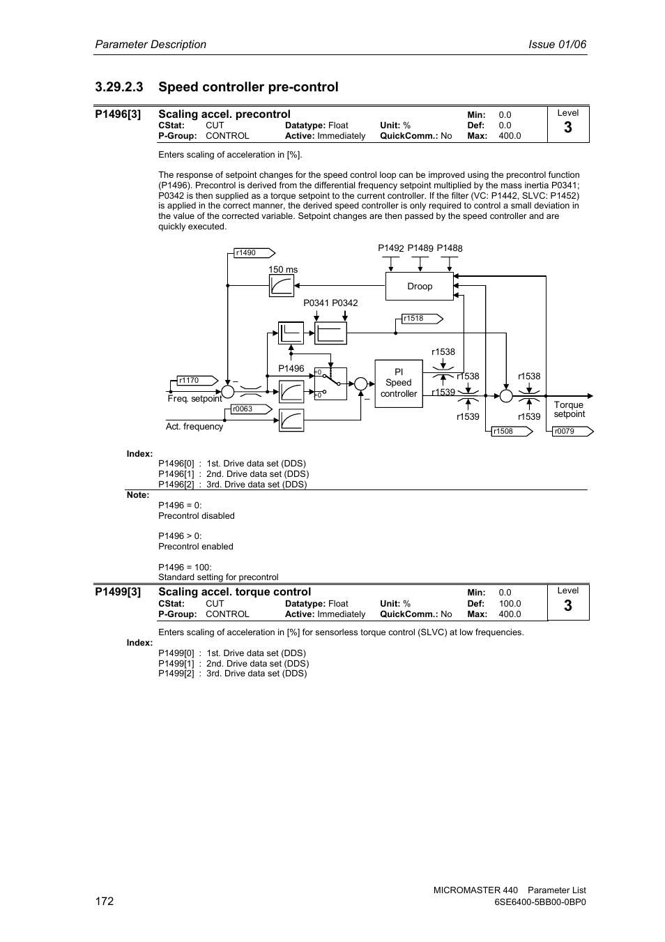 3 speed controller pre-control | Siemens 440 User Manual | Page 172 / 328