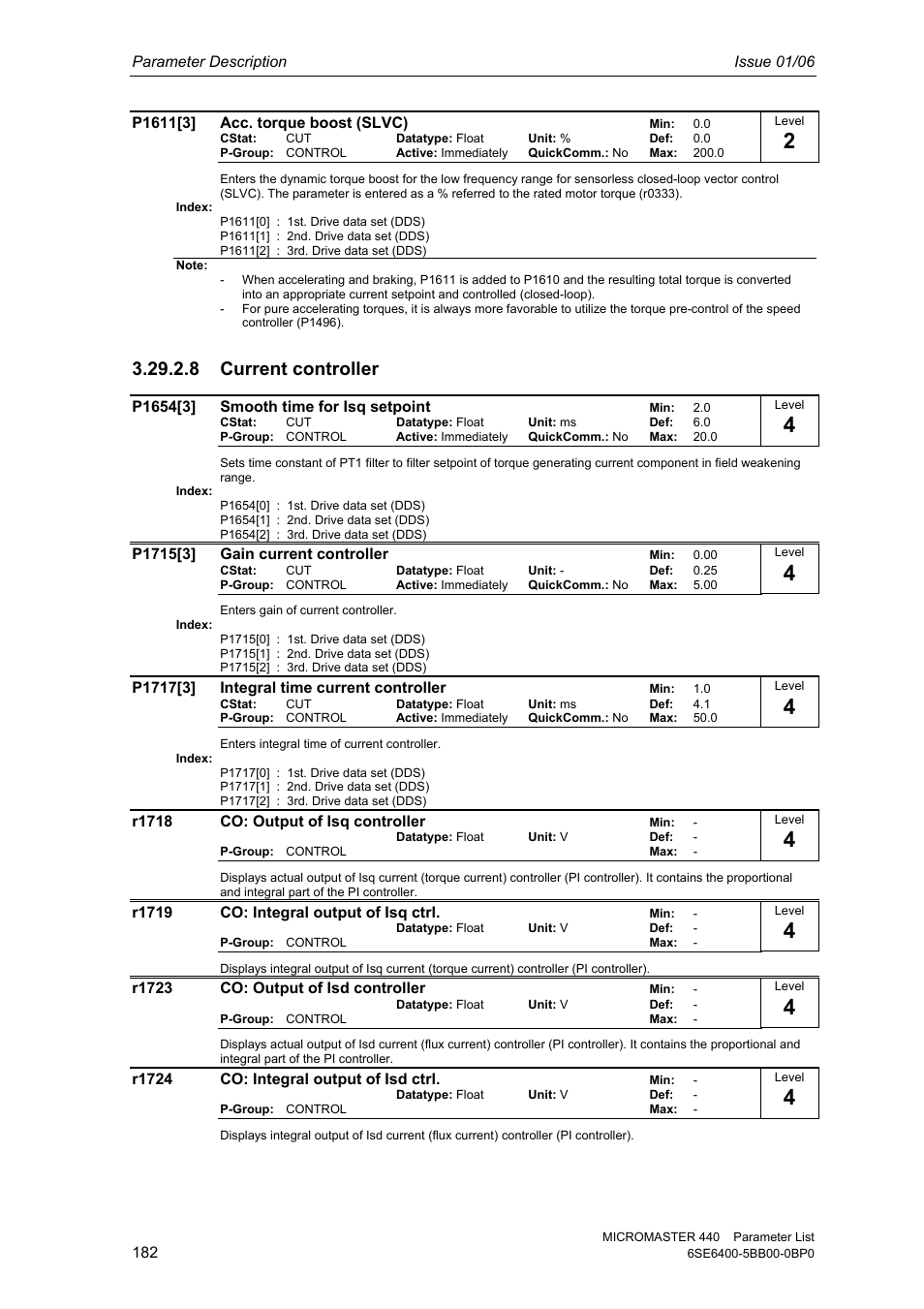 8 current controller | Siemens 440 User Manual | Page 182 / 328