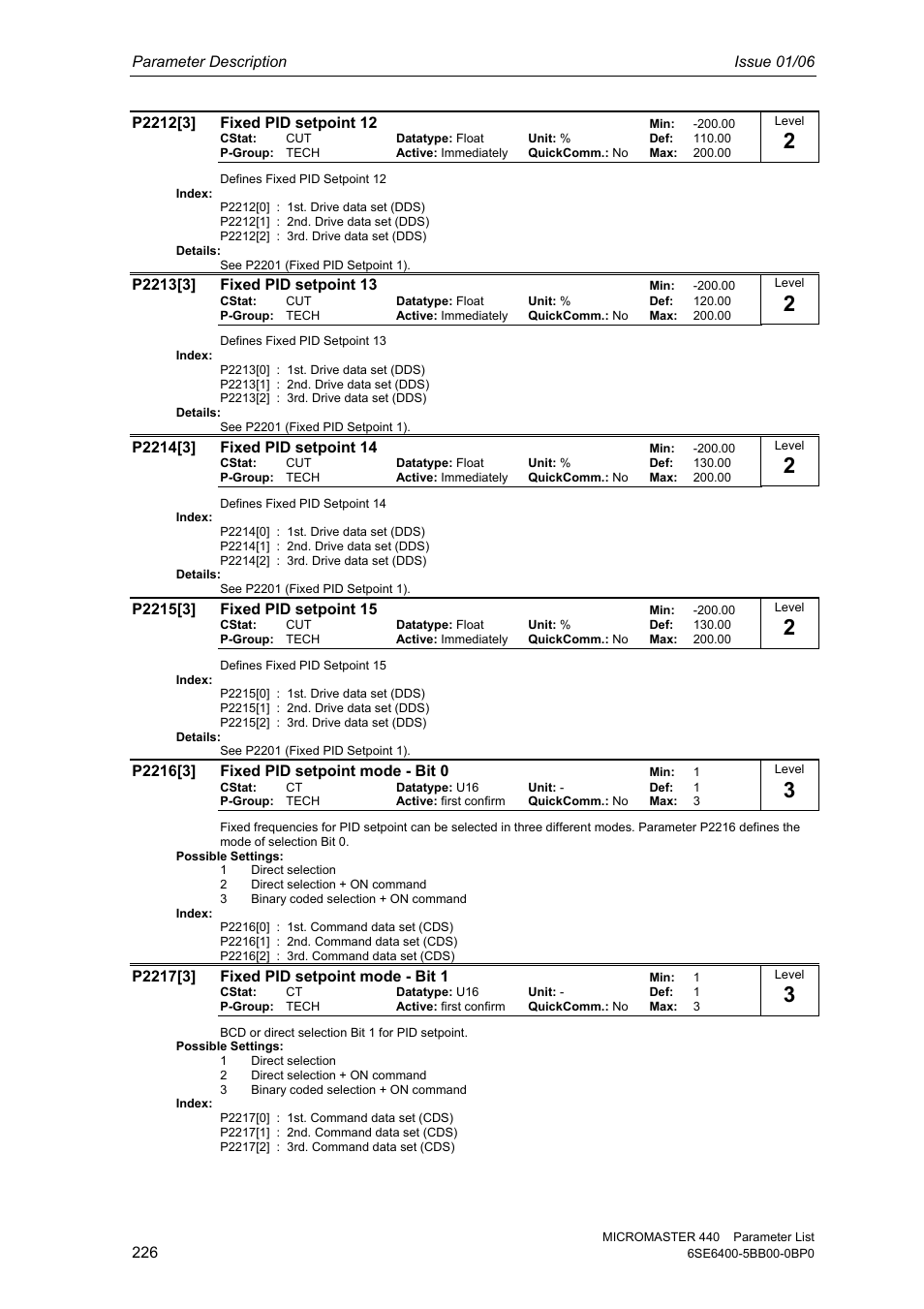 Siemens 440 User Manual | Page 226 / 328