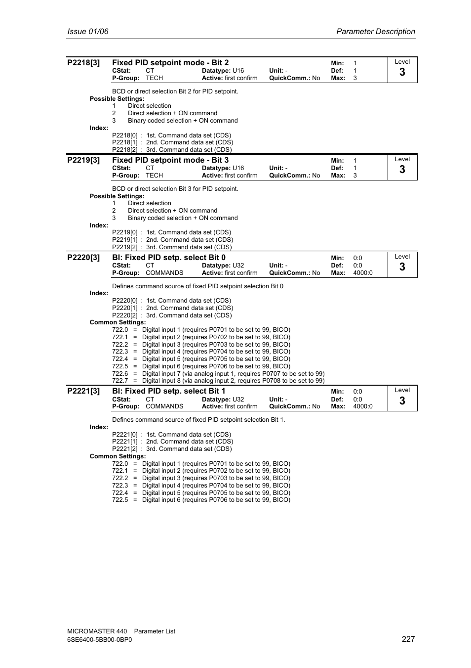 Siemens 440 User Manual | Page 227 / 328