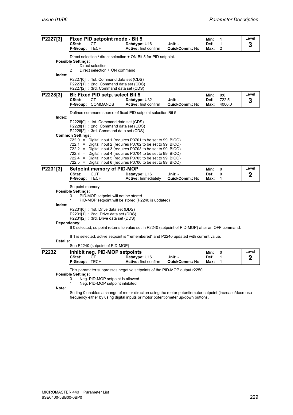 Siemens 440 User Manual | Page 229 / 328