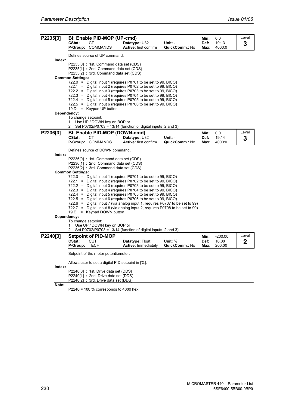 Siemens 440 User Manual | Page 230 / 328