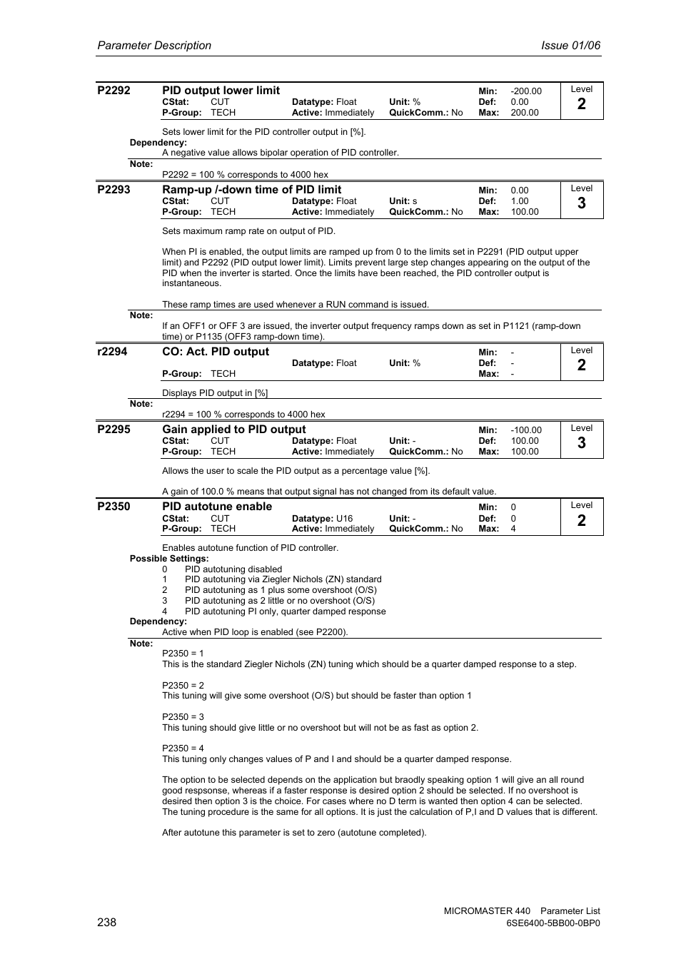 Siemens 440 User Manual | Page 238 / 328