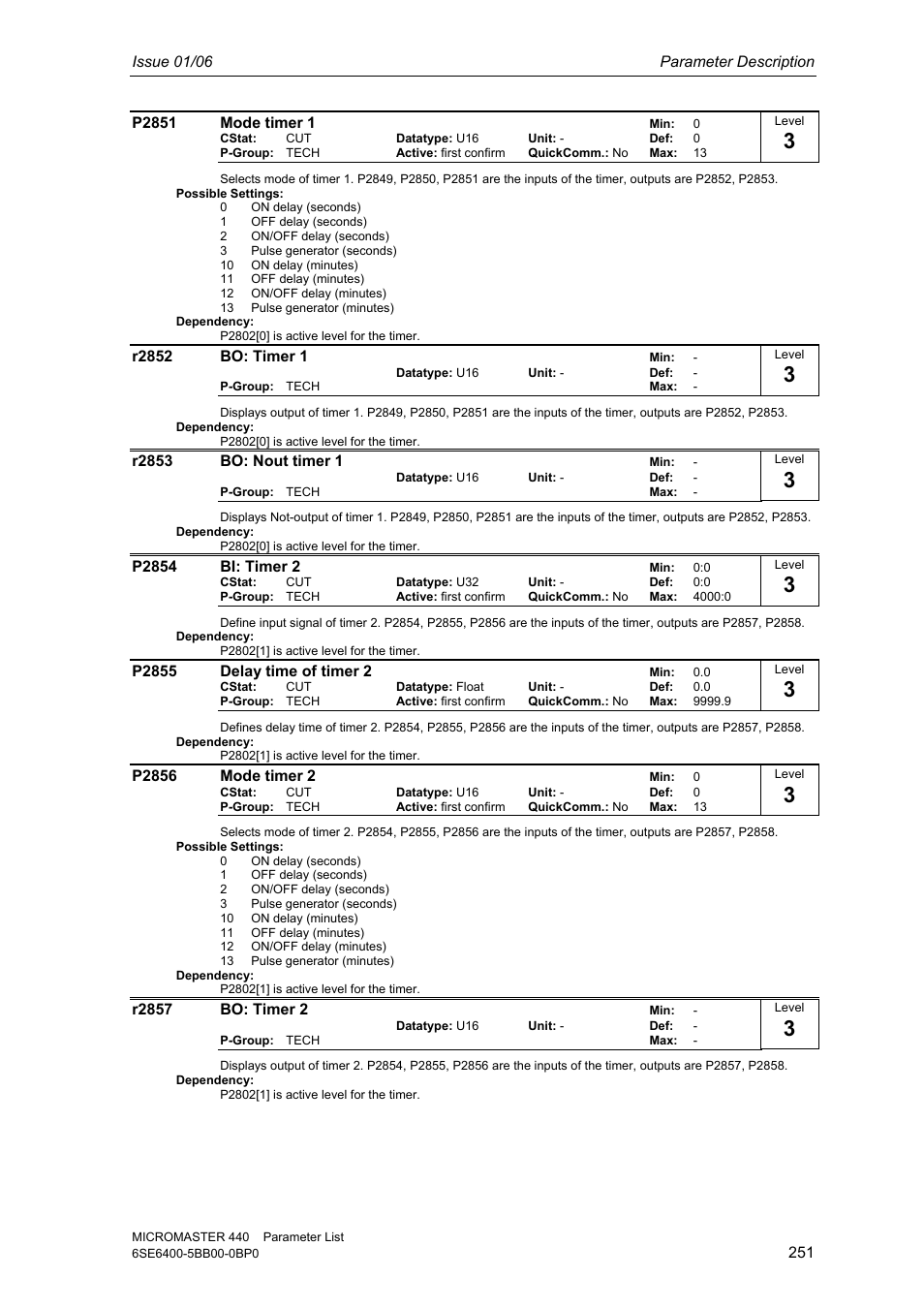 Siemens 440 User Manual | Page 251 / 328