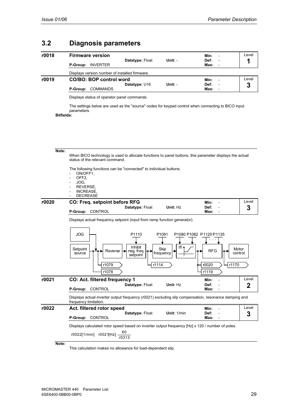 2 diagnosis parameters | Siemens 440 User Manual | Page 29 / 328