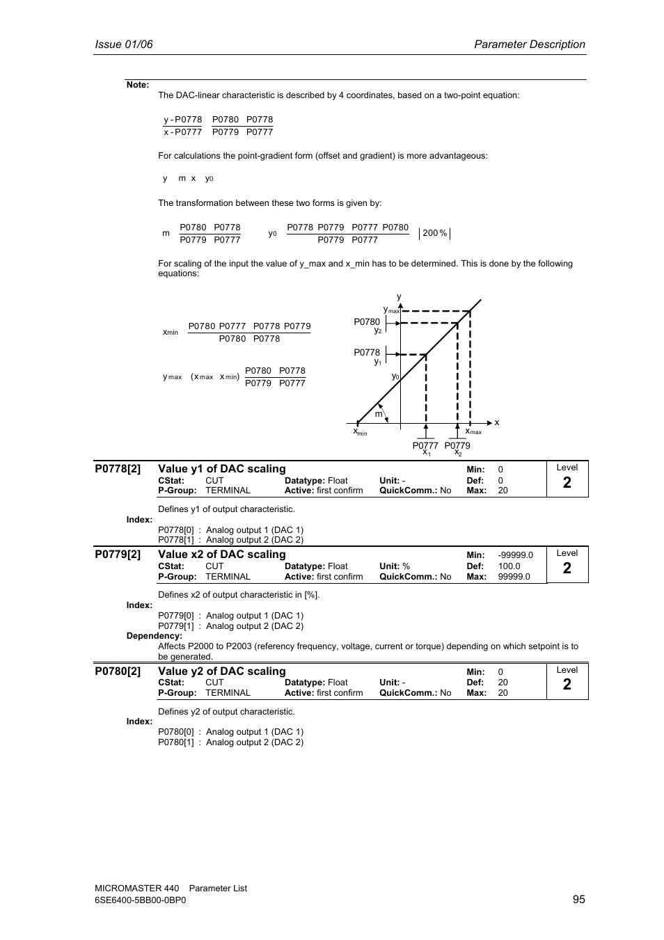 Issue 01/06 parameter description | Siemens 440 User Manual | Page 95 / 328